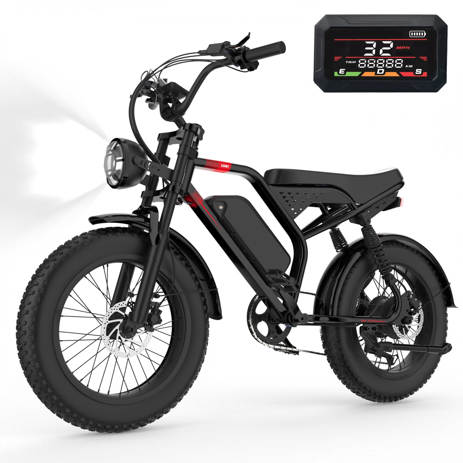 UM1PLUS 2000W power 48V 23Ah 34MPH
