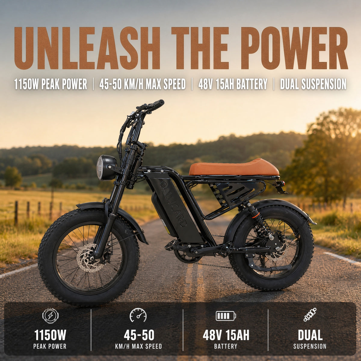 M4 Electric Bike|1150W motor|48V 15Ah|40-50KM|28Mph