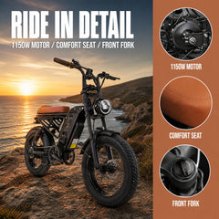 M4 Electric Bike|1150W motor|48V 15Ah|40-50KM|28Mph
