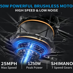 M1 Electric Bike|1250W motor|48V 13Ah|25Mph|50KM|20 inch