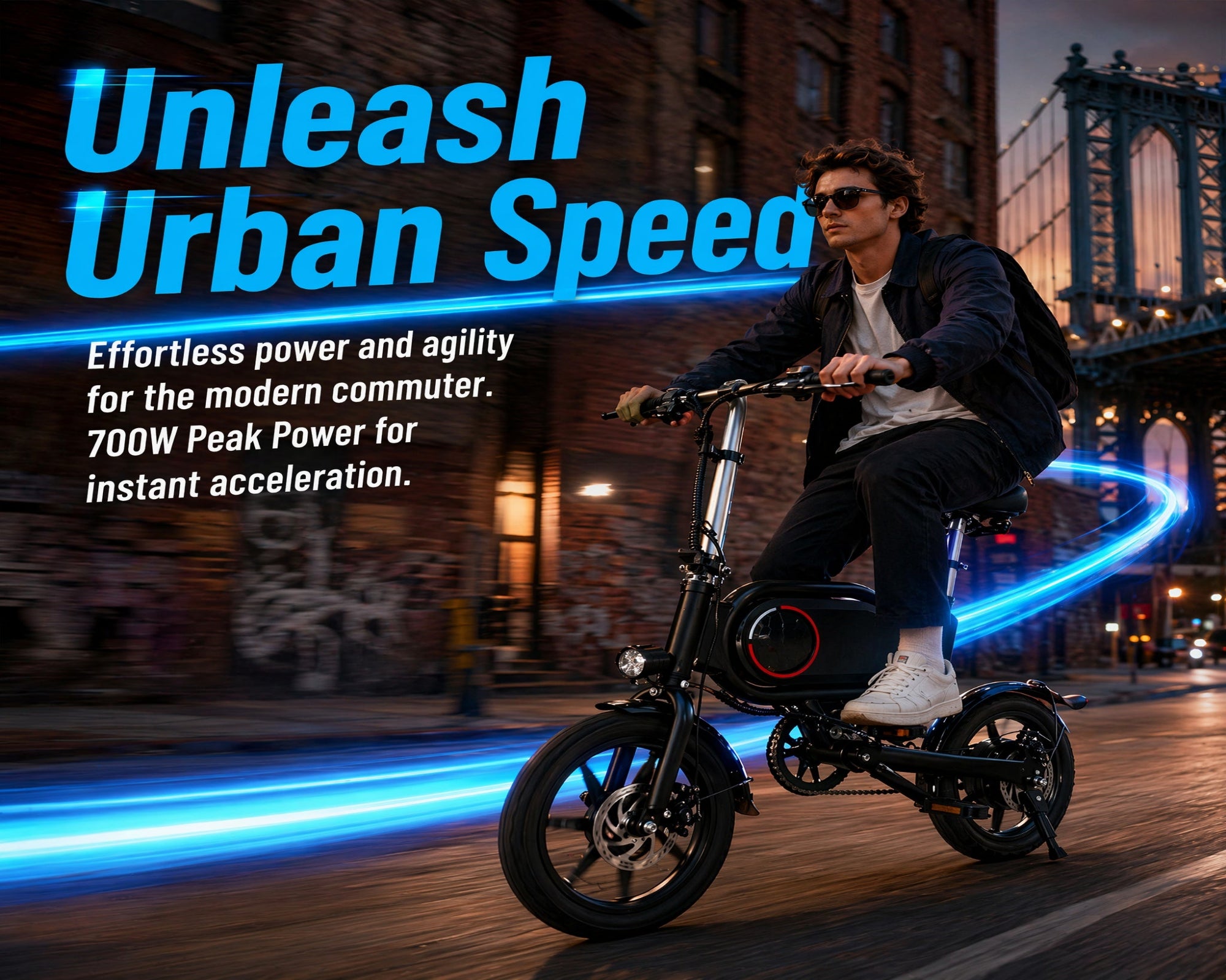 P14 Electric Bike|700W motor|36V 7.5Ah|35KM|15.5Mph|14inch|21.7miles