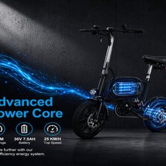 P14 Electric Bike|700W motor|36V 7.5Ah|35KM|15.5Mph|14inch|21.7miles