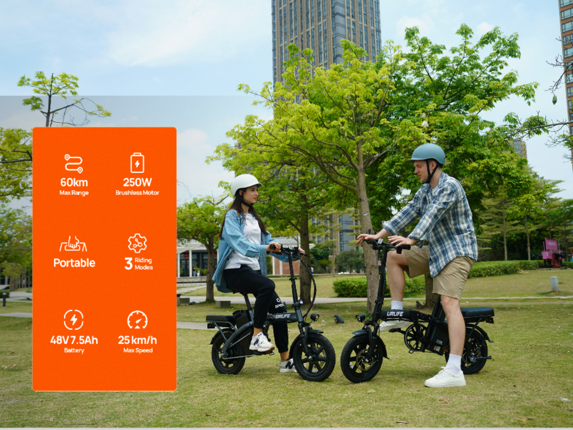 F1L Folding E-Bikes|250W motor|48V 7.5Ah|25 km/h|30-50KM