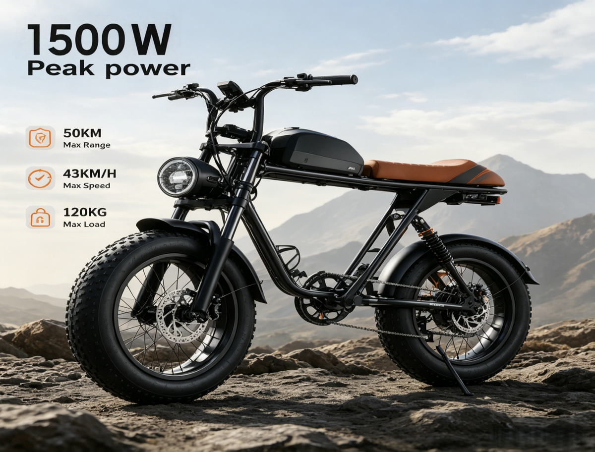 M2 Electric Bicycle |1500W motor |48V 15Ah |2.0×4.0inch|50KM