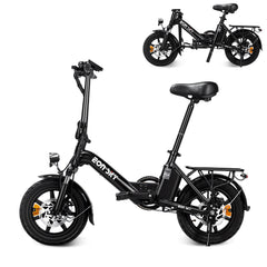 E14 Folding E-Bikes| 36V 10.4Ah | 25-35KM | 14*2.5 inch | 20.8KG | Front and rear disc brakes | Front shock absorber