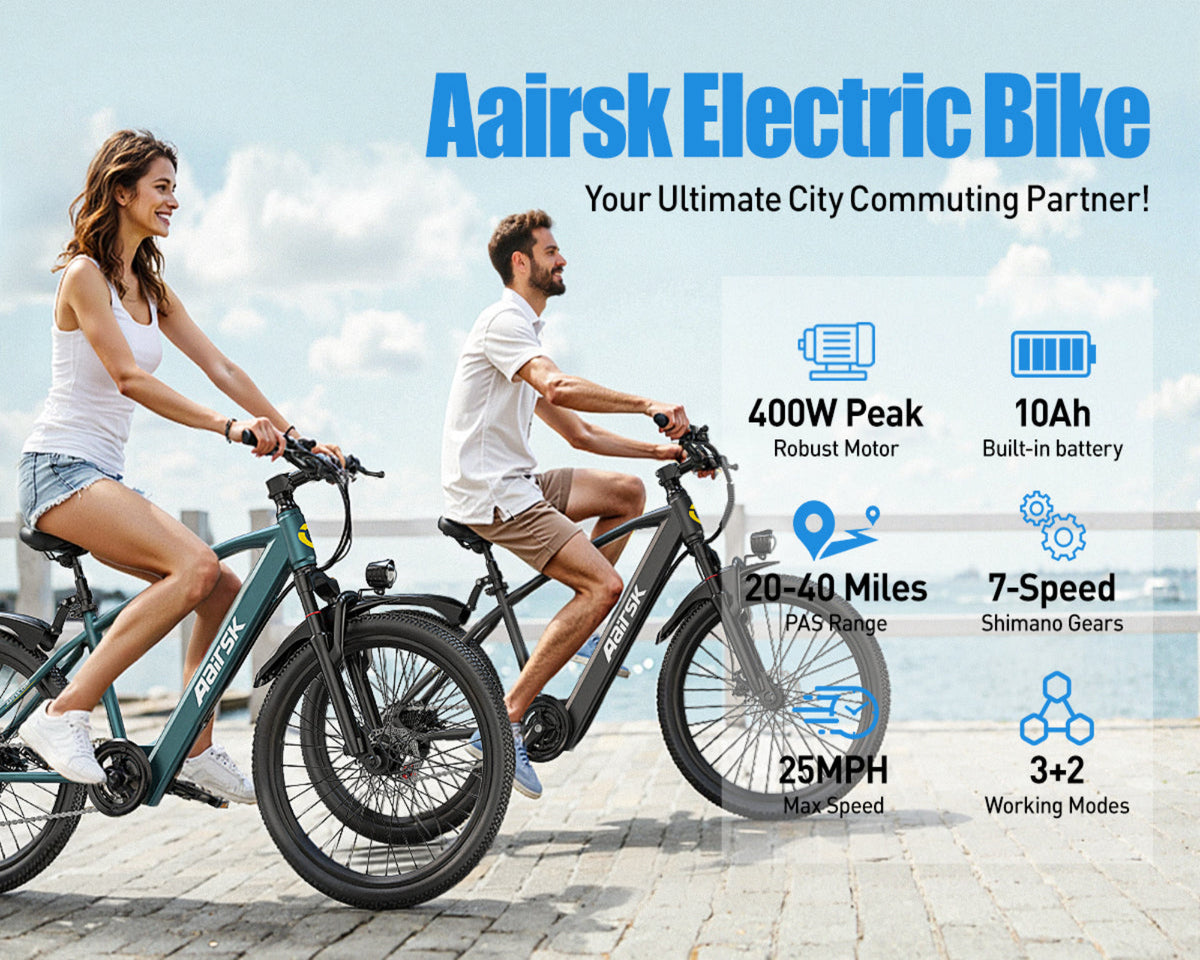 GT300-26 Electric Bicycle | 26-inch Electric Bicycle | 400W motor|  36V 10Ah | 7-speed Shimano