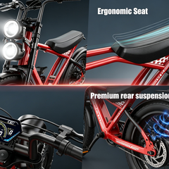 ES2S Electric Fat-Tire E-Bike|1500W motor|48V 22.5AH|100Miles|32MPH|29inch*4.0