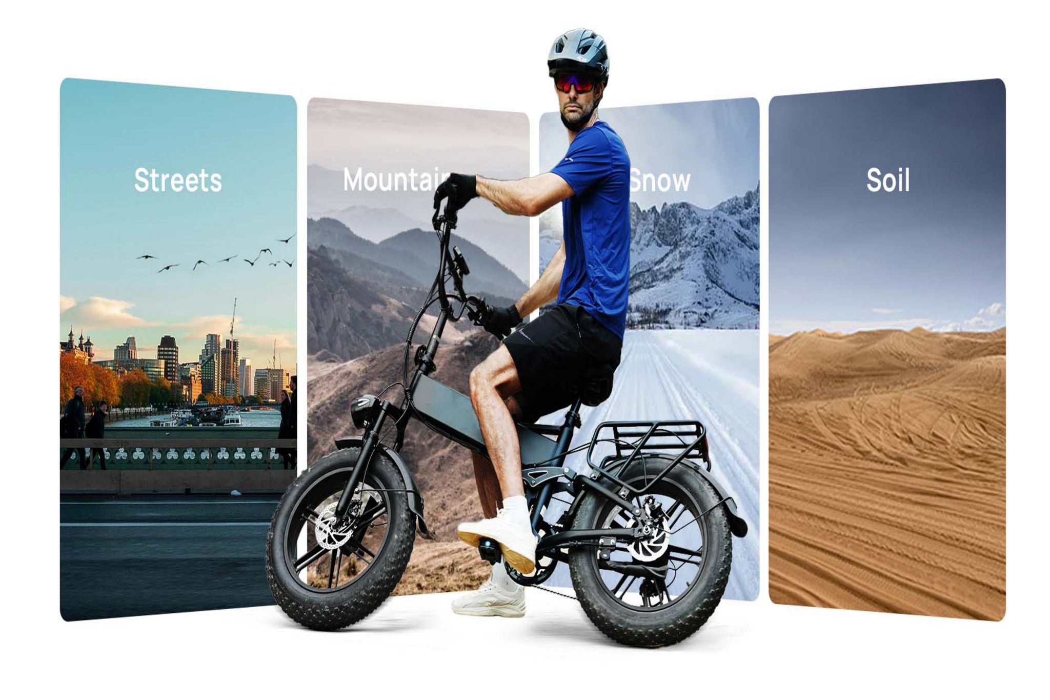 T5 Folding E-Bikes|250W motor|48V 13Ah|20*4.0 inches|25 km/h|80 miles