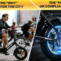 E14 Folding E-Bikes| 36V 10.4Ah | 25-35KM | 14*2.5 inch | 20.8KG | Front and rear disc brakes | Front shock absorber