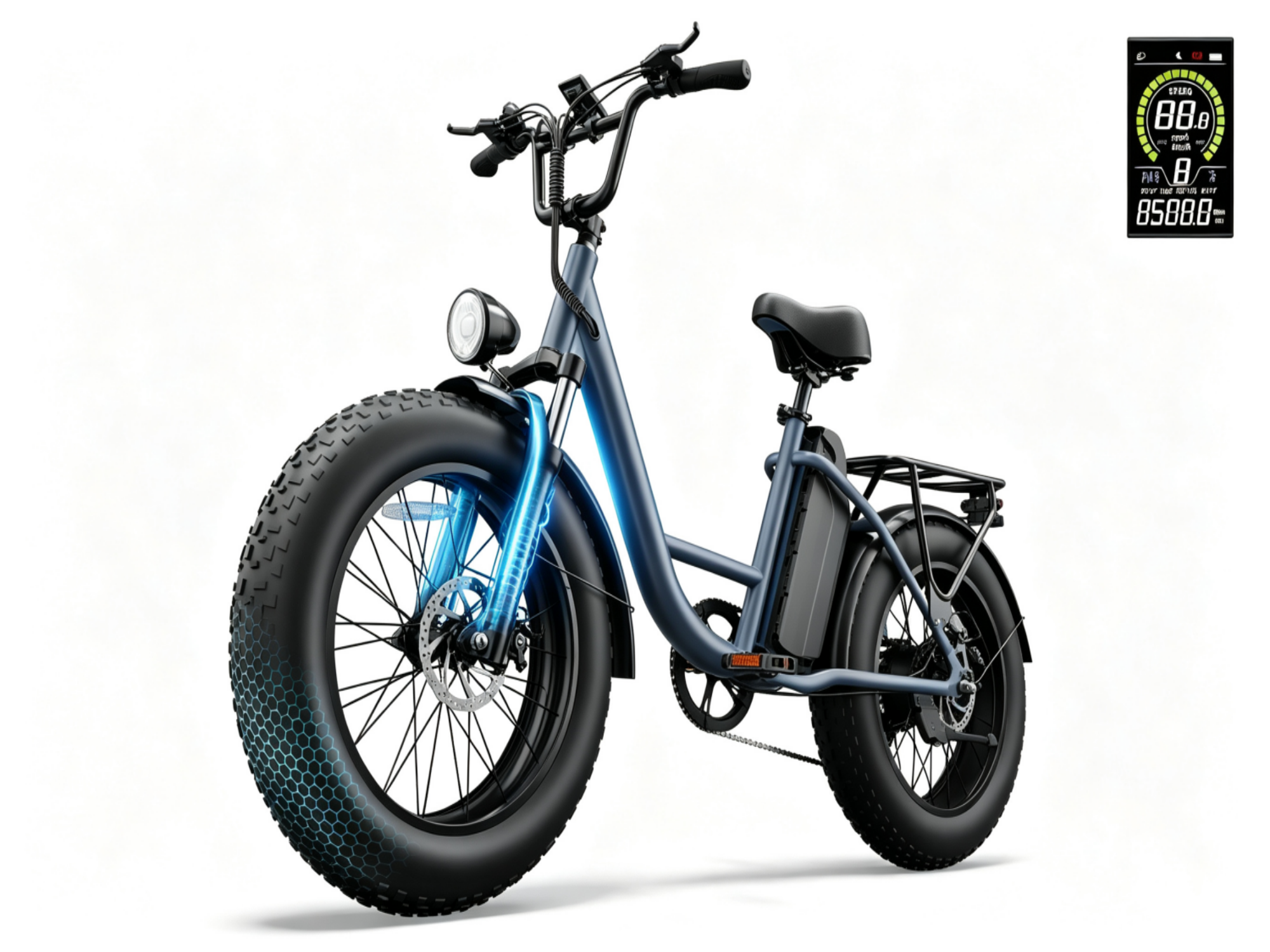 E20Pro Electric Bike|1500W motor|48V 15.6Ah | 80–100 miles|20*4.0 inches