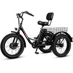 Non-Folding Electric Tricycle Bicycle|350W motor |48V 15.6AH|20inch|25km/h|28-35miles|20MPH