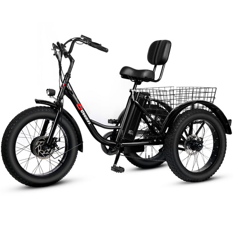 Non-Folding Electric Tricycle Bicycle|350W motor |48V 15.6AH|20inch|25km/h|28-35miles|20MPH