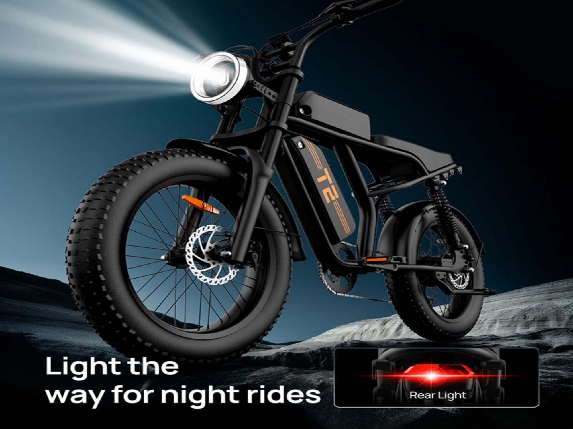 T2 Electric Fat Bike|745W motor|48V 15.6Ah|20*4.0 inches|100Miles|20MPH