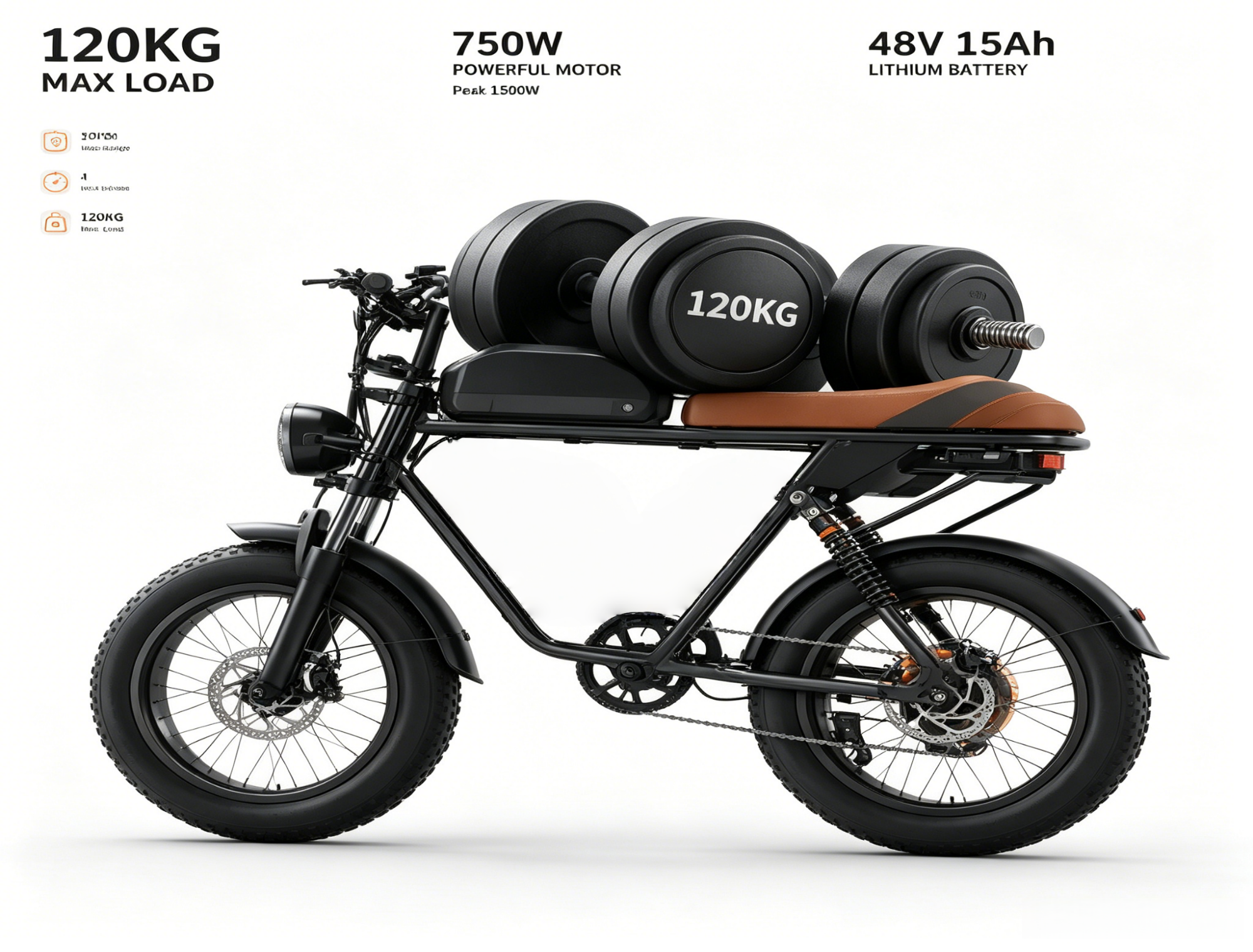 M2 Electric Bicycle |1500W motor |48V 15Ah |2.0×4.0inch|50KM