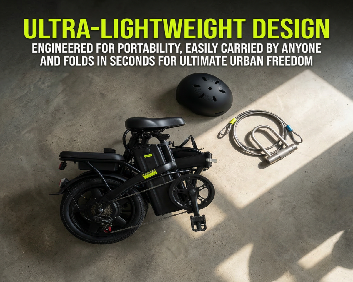 S6 Folding E-Bikes|400w motor|48V 15Ah|22mph|20miles|14inch