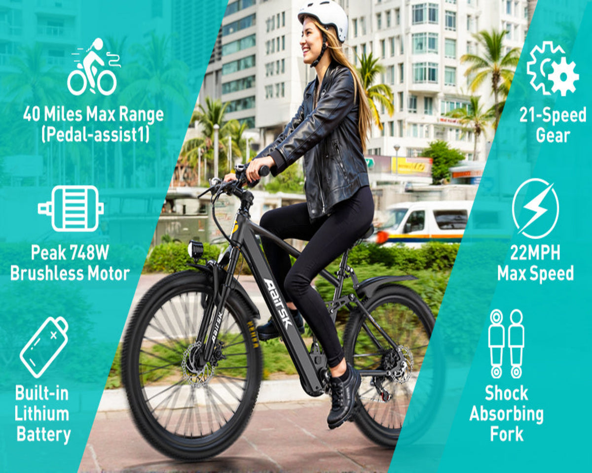 GT900-24 Electric Bicycle |748W motor |36V 13Ah |60-70inch|22KMPH|40miles