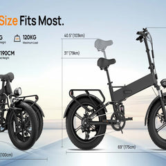 T5 Folding E-Bikes|250W motor|48V 13Ah|20*4.0 inches|25 km/h|80 miles