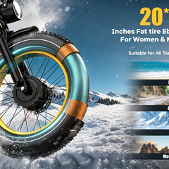 ES2D Electric Fat-Tire E-Bike |1500W*2 motor|48V 45Ah|32Mph|200Miles|20*4.0 inch