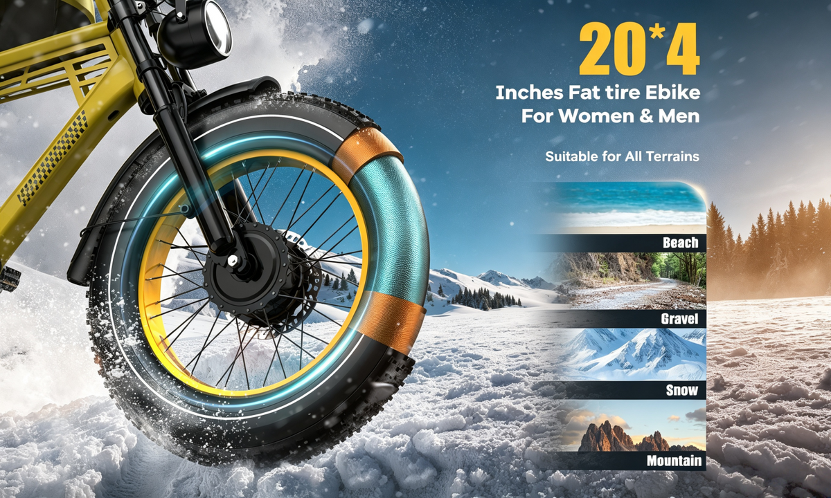 ES2D Electric Fat-Tire E-Bike |1500W*2 motor|48V 45Ah|32Mph|200Miles|20*4.0 inch
