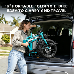 EF2 Folding E-Bikes|750W motor|36V 9AH|30-50KM|20MPH|16inch*2.5