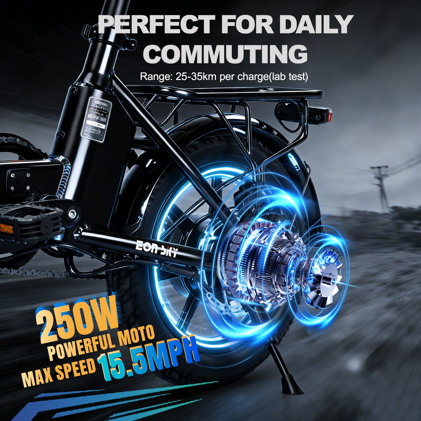 E14 Folding E-Bikes| 36V 10.4Ah | 25-35KM | 14*2.5 inch | 20.8KG | Front and rear disc brakes | Front shock absorber