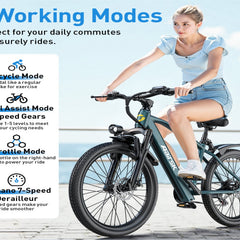 GT300-24 Electric Bicycle|400W motor |36V 10Ah |20inch|40miles|25MPH|24inch