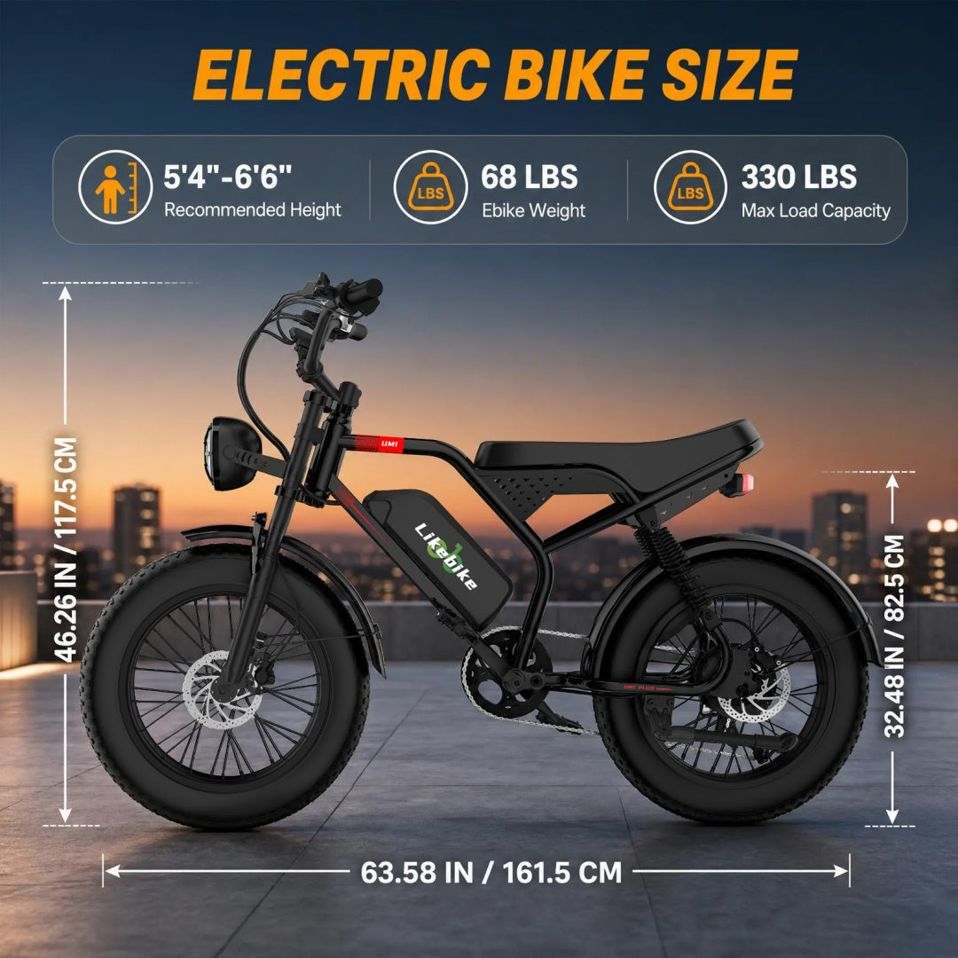UM1PLUS 2000W power 48V 23Ah  34MPH