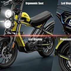 ES2D Electric Fat-Tire E-Bike |1500W*2 motor|48V 45Ah|32Mph|200Miles|20*4.0 inch