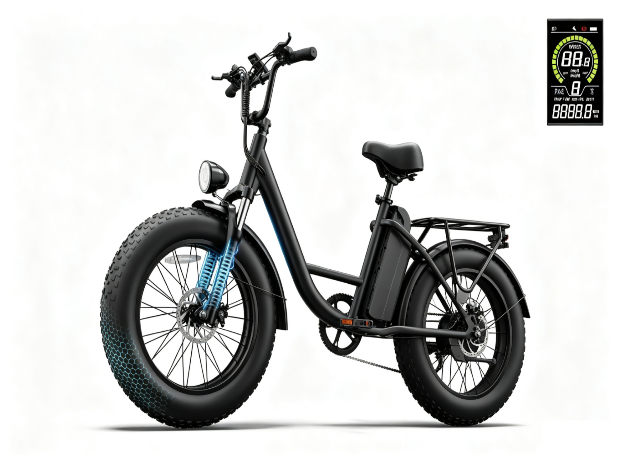 E20Pro Electric Bike|1500W motor|48V 15.6Ah | 80–100 miles|20*4.0 inches