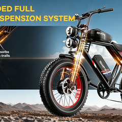 ES2D Electric Fat-Tire E-Bike |1500W*2 motor|48V 45Ah|32Mph|200Miles|20*4.0 inch