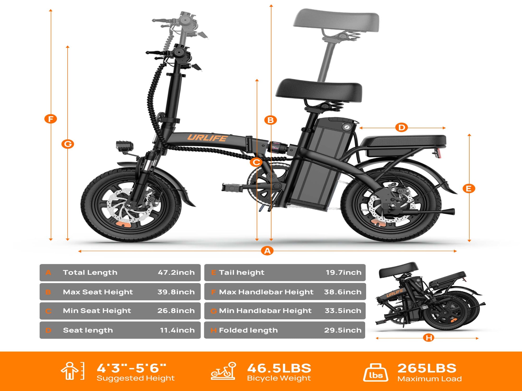 F1L Folding E-Bikes|250W motor|48V 7.5Ah|25 km/h|30-50KM