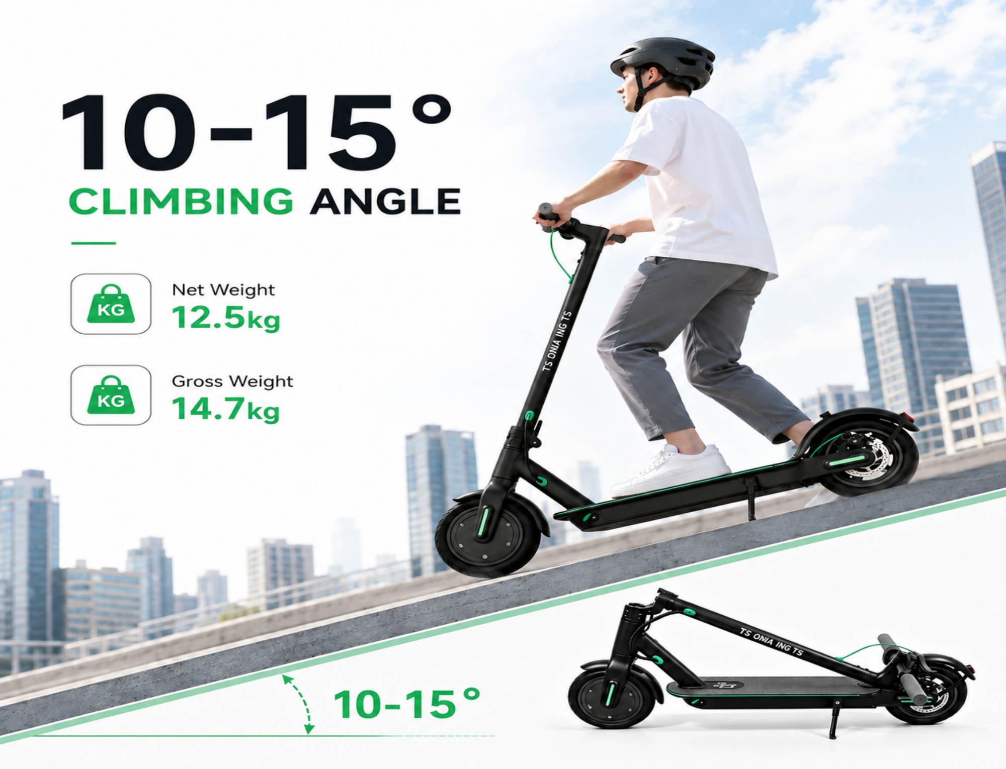 A11-S1 Electric Scooters|350W motor |48V 15.6Ah |8.5inch|25KM/H