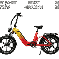 EF1 Folding E-Bikes |750W motor|  48V/22.5AH | 32 Mph