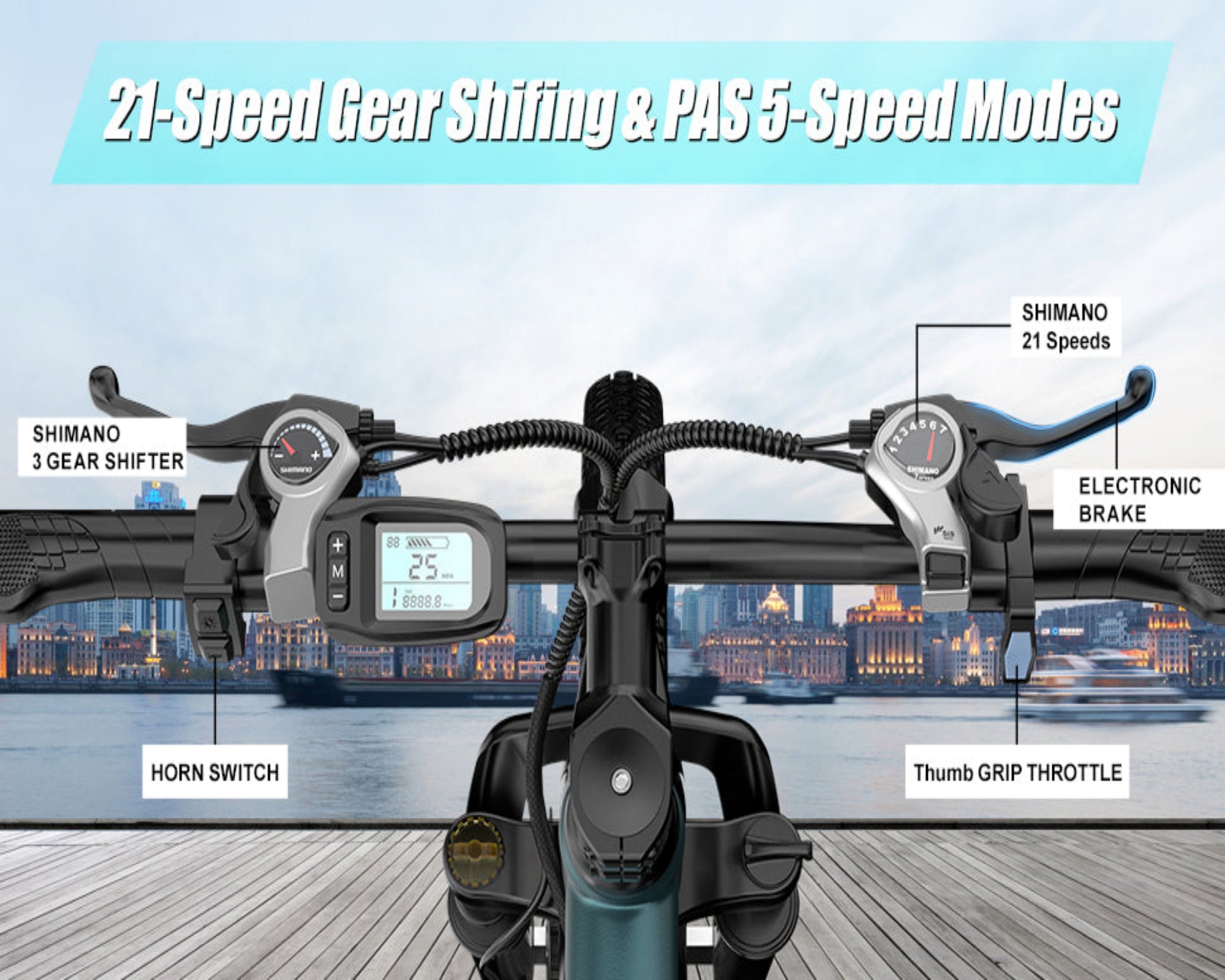 GT900-24 Electric Bicycle |748W motor |36V 13Ah |60-70inch|22KMPH|40miles
