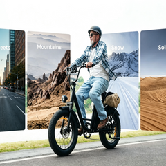 E20Pro Electric Bike|1500W motor|48V 15.6Ah | 80–100 miles|20*4.0 inches