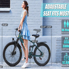 GT900-24 Electric Bicycle |748W motor |36V 13Ah |60-70inch|22KMPH|40miles