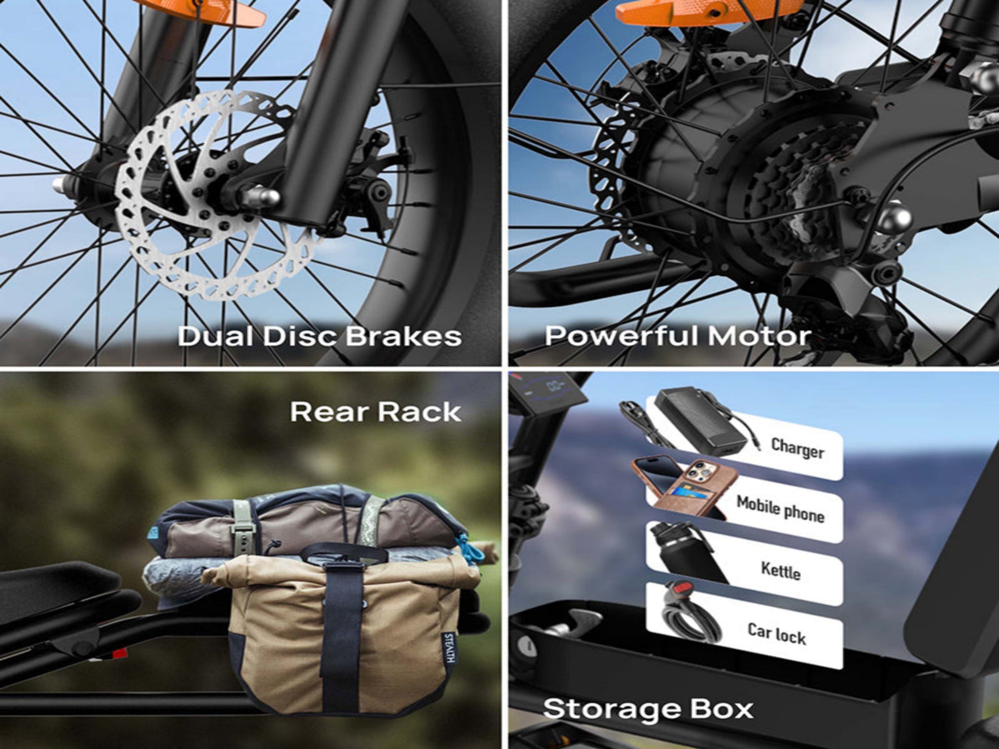 T2 Electric Fat Bike|745W motor|48V 15.6Ah|20*4.0 inches|100Miles|20MPH