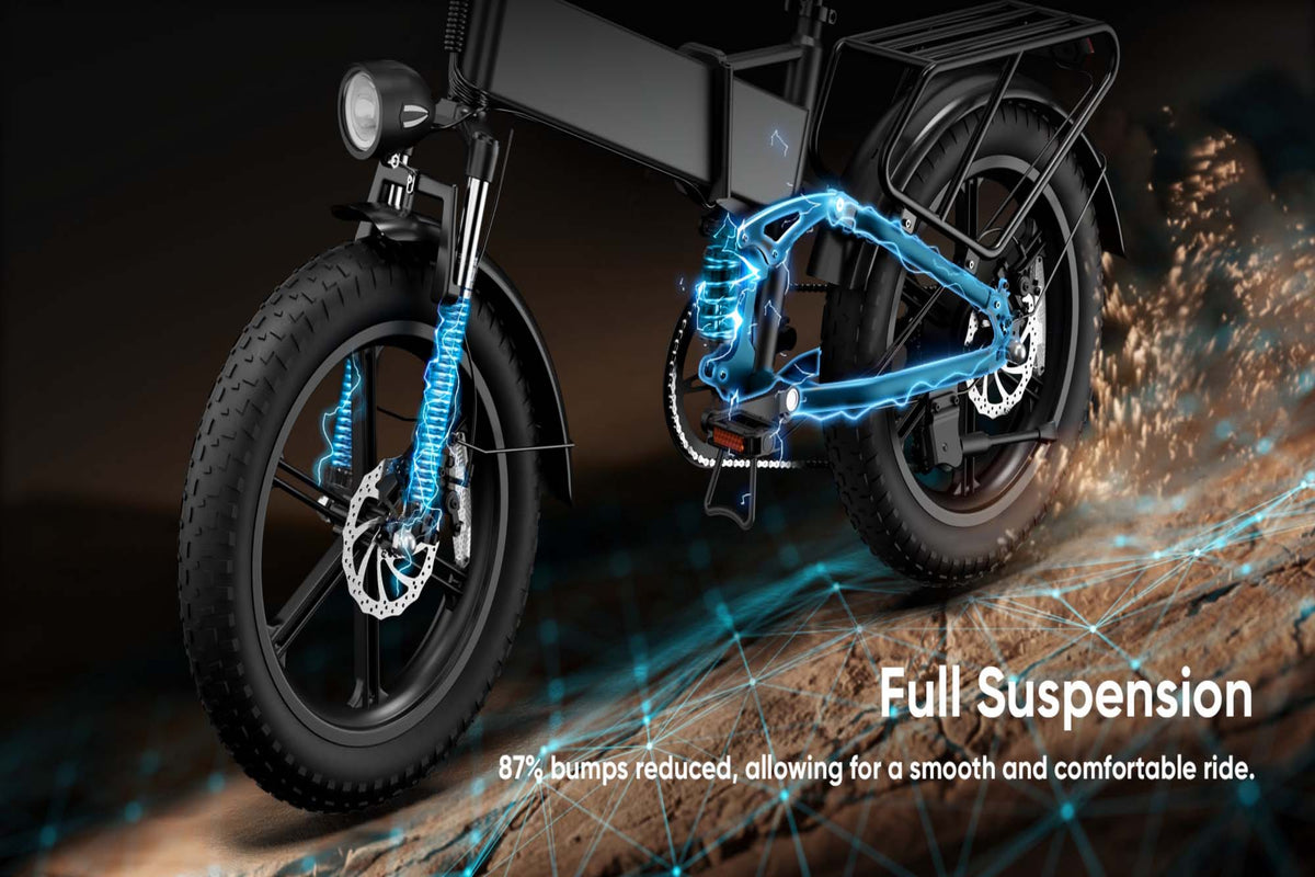 T5 Folding E-Bikes|250W motor|48V 13Ah|20*4.0 inches|25 km/h|80 miles
