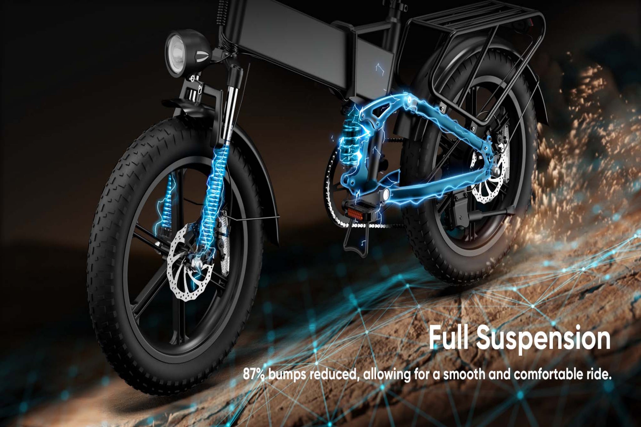 T5 Folding E-Bikes|250W motor|48V 13Ah|20*4.0 inches|25 km/h|80 miles