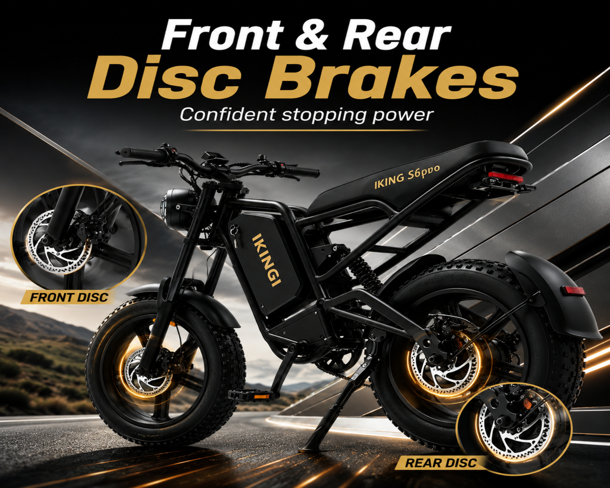 216 Mountain E-Bikes|1500W motor|60V 22Ah|35KM|15.5Mph|2.0×4.0inch|50miles