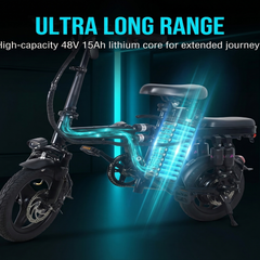 A10 Folding E-Bikes|800W motor|14-inch | 48V 15Ah