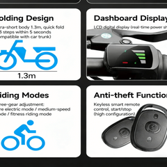 S6 Folding E-Bikes|400w motor|48V 15Ah|22mph|20miles|14inch