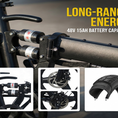 A10 Folding E-Bikes|800W motor|14-inch | 48V 15Ah