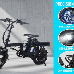 A10 Folding E-Bikes|800W motor|14-inch | 48V 15Ah