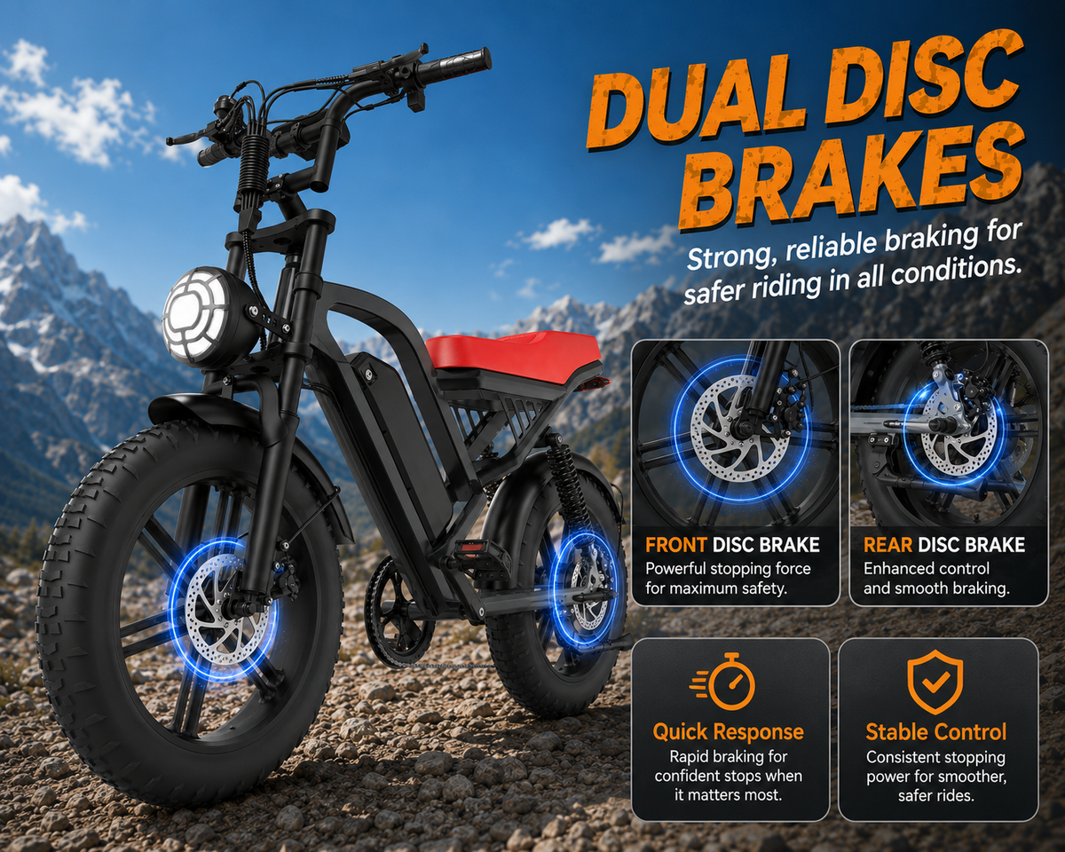 GT50 Electric Bike|1500W Motor|48V 16Ah|28Mph|50Miles|20 inch