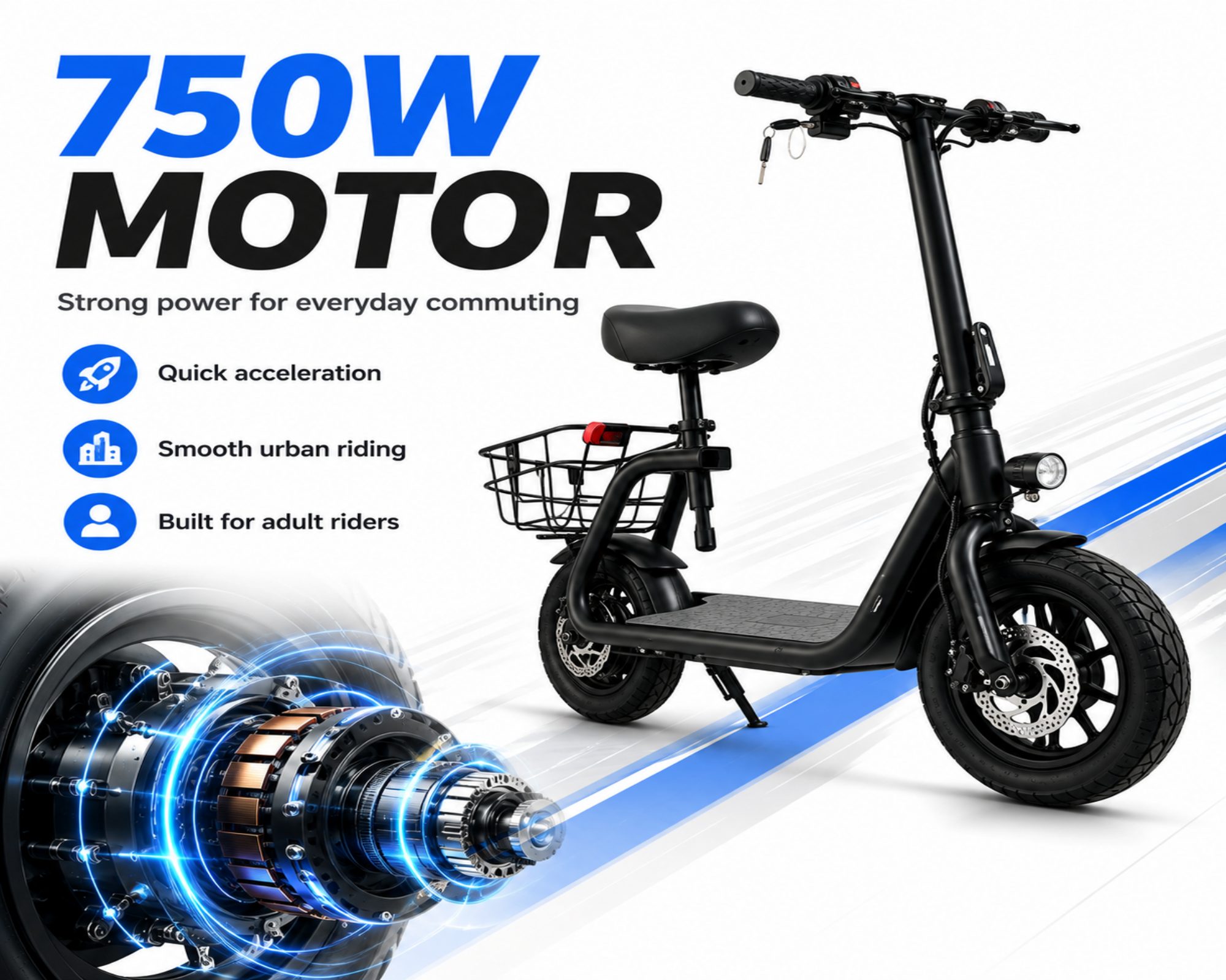 B3 Folding E-Bikes|750W motor|36V 10AH |12inch|30KM/H