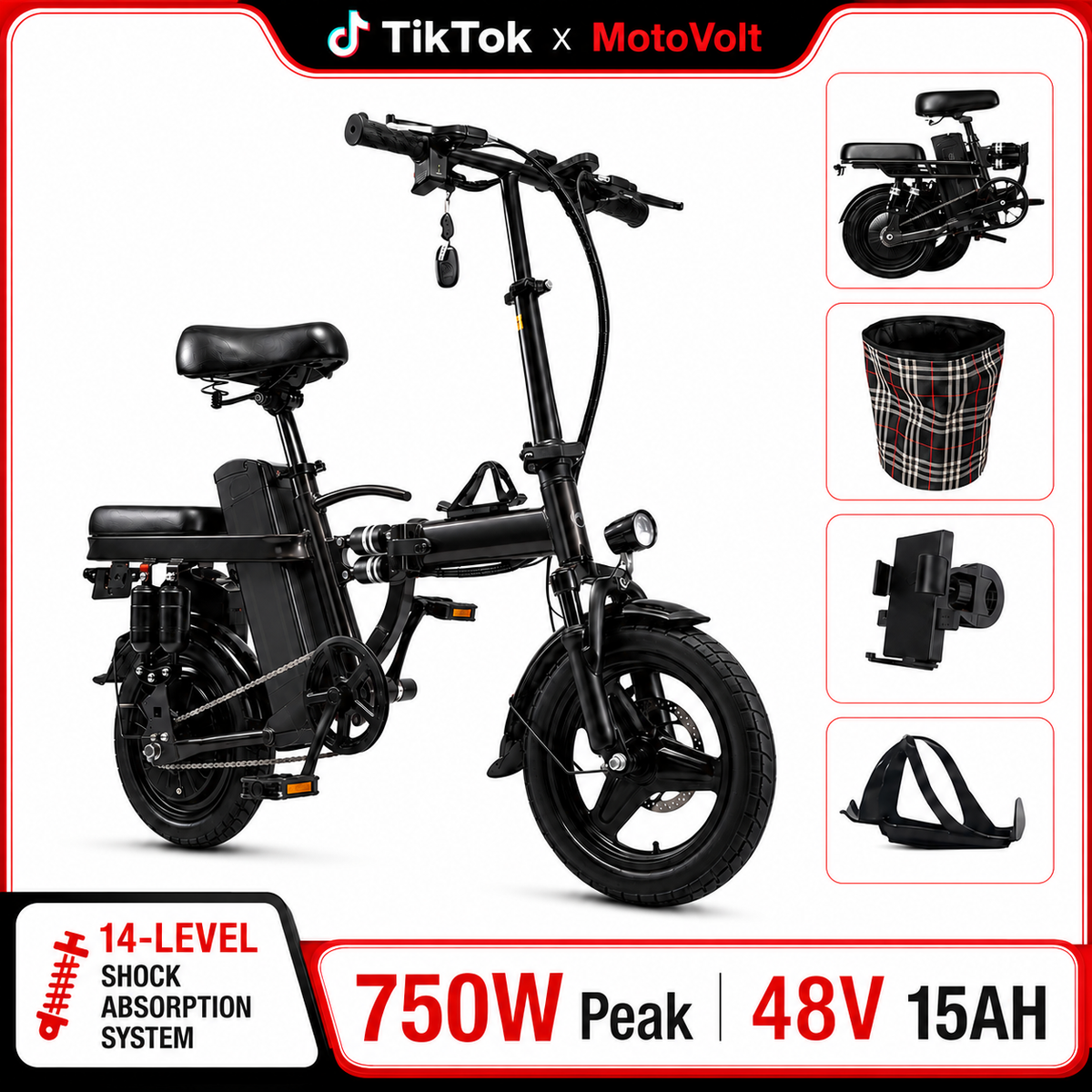 A10 750W Foldable Electirc Bike