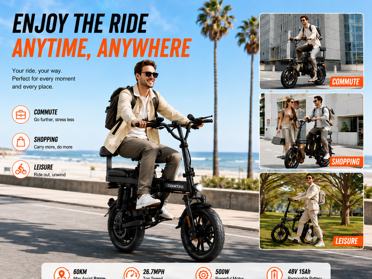 Z1 Folding E-Bikes | 500W motor |48V 15A|14inch| 26.7mph