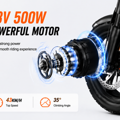Z1 Folding E-Bikes | 500W motor |48V 15A|14inch| 26.7mph