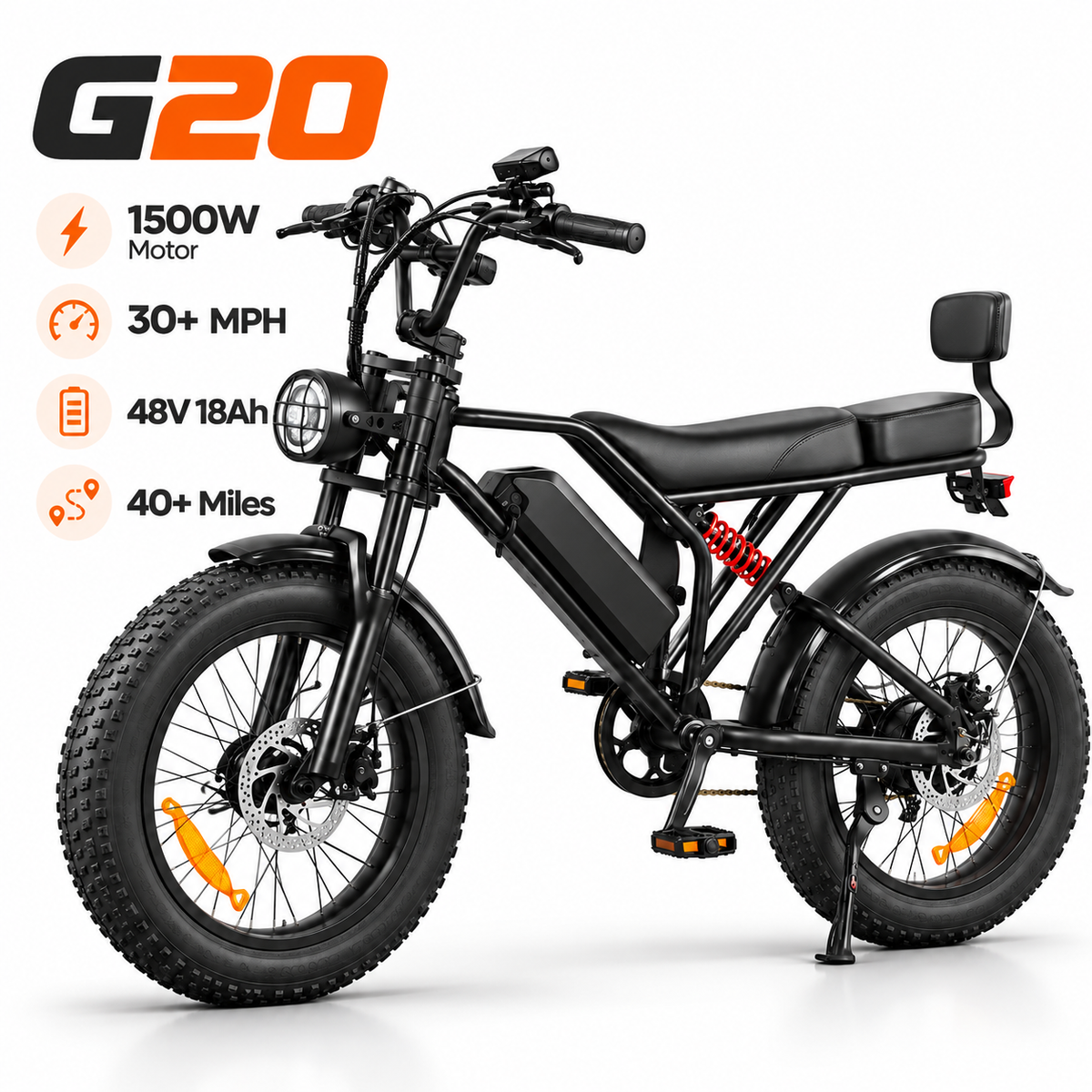 G20 1500w 48V 18AH fat tire mountian Ebike